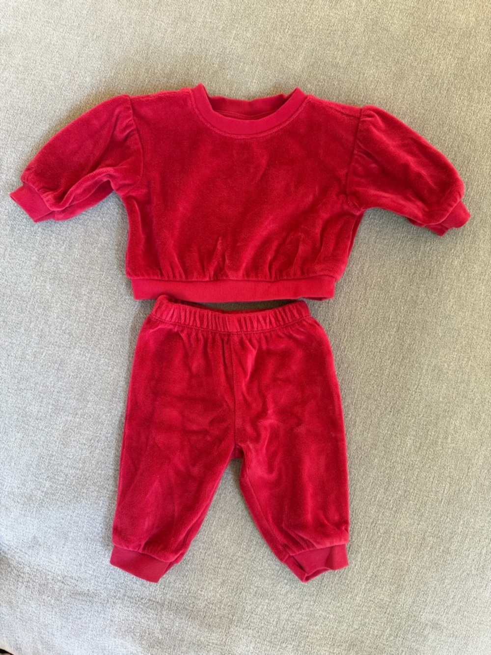 Cat & Jack Red Baby Sweatshirt Sweatpants Set 0-3M